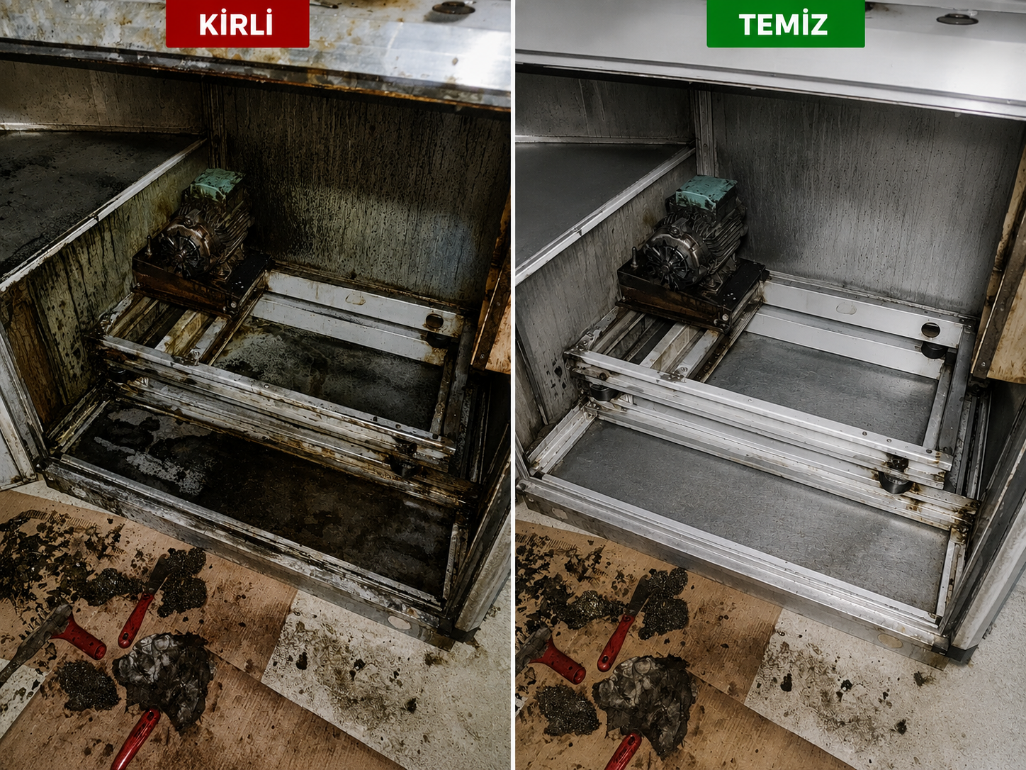 Motor yuvası öncesi sonrası